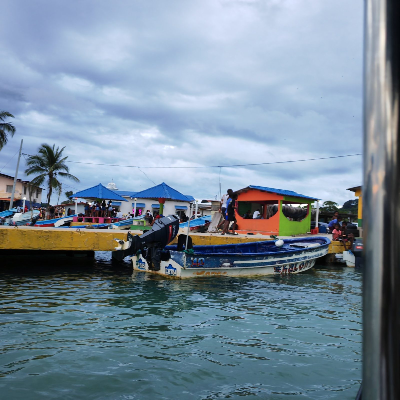 Colorful boat dock on the Col&oacute;n coast